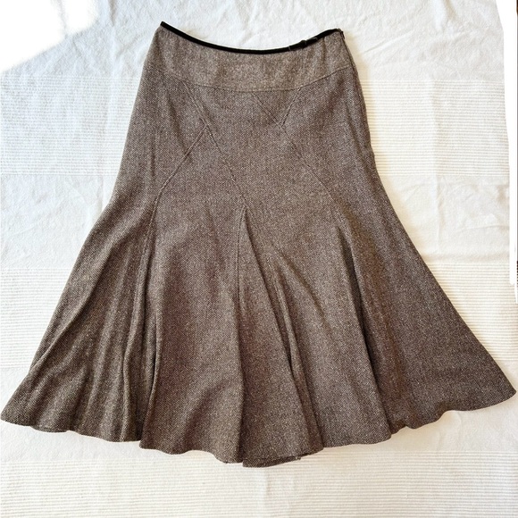 Olsen Herringbone Wool Blend Lined Skirt - Picture 2 of 10